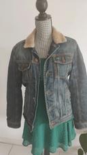 Veste jean sherpa esprit