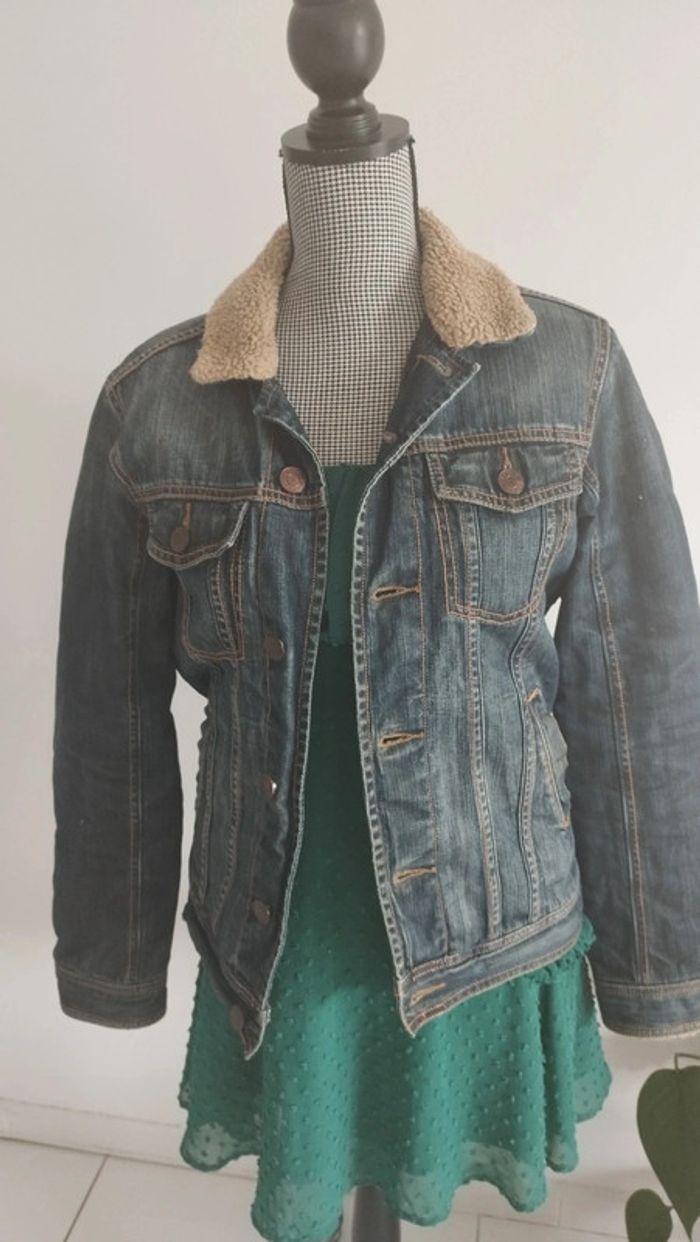 Veste jean sherpa esprit - photo numéro 1