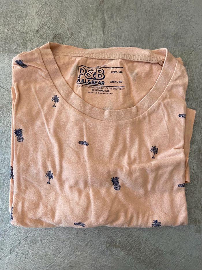 Tee shirt Pull & Bear multi logo - photo numéro 1