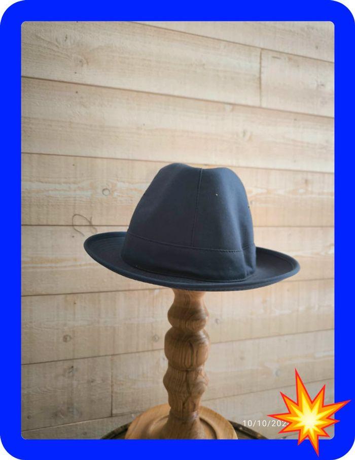 Chapeau fedora bleu vintage taille 54 - photo numéro 3