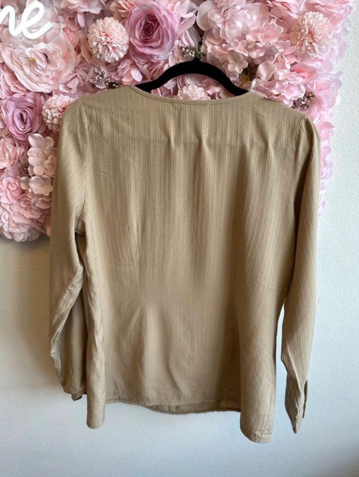 Blouse Burton beige à motifs, taille M - photo numéro 4