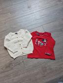 lot gilet et tee-shirt 18m