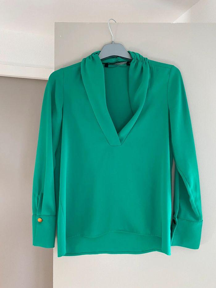 Chemise verte zara - photo numéro 1