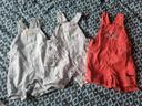 Lot de 3 salopettes courtes taille 6 mois