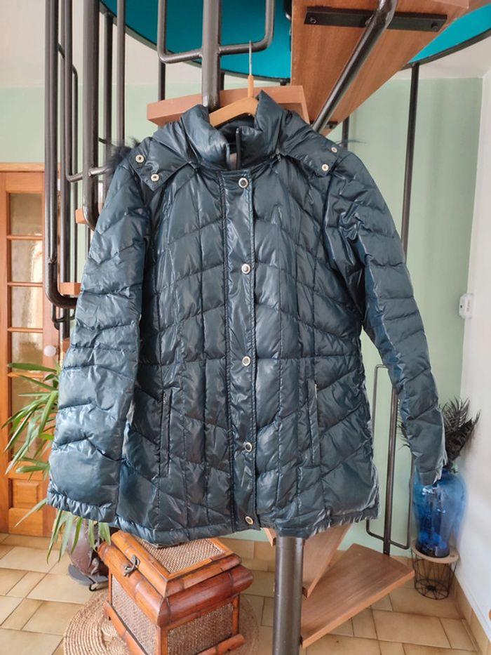 Manteau matelassé capuche bleu Romeo gigli Milano 36 - photo numéro 1