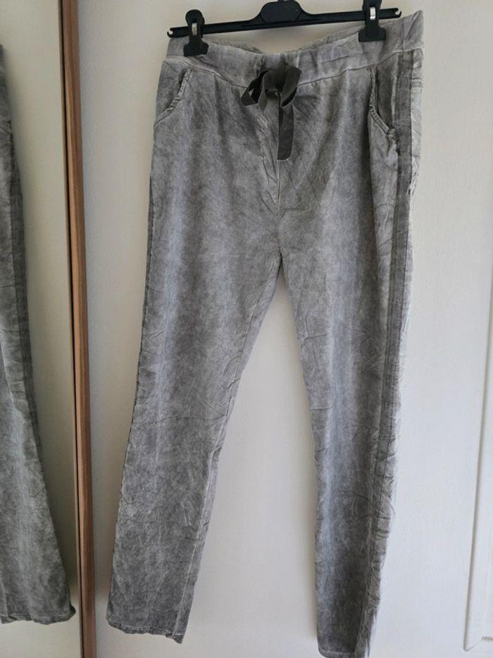 pantalon gris delavé - photo numéro 2