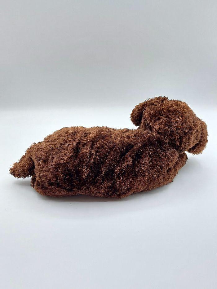 Peluche doudou chien NUZZLE TY Silk 2001 marron chocolat environ 32 cm - photo numéro 3