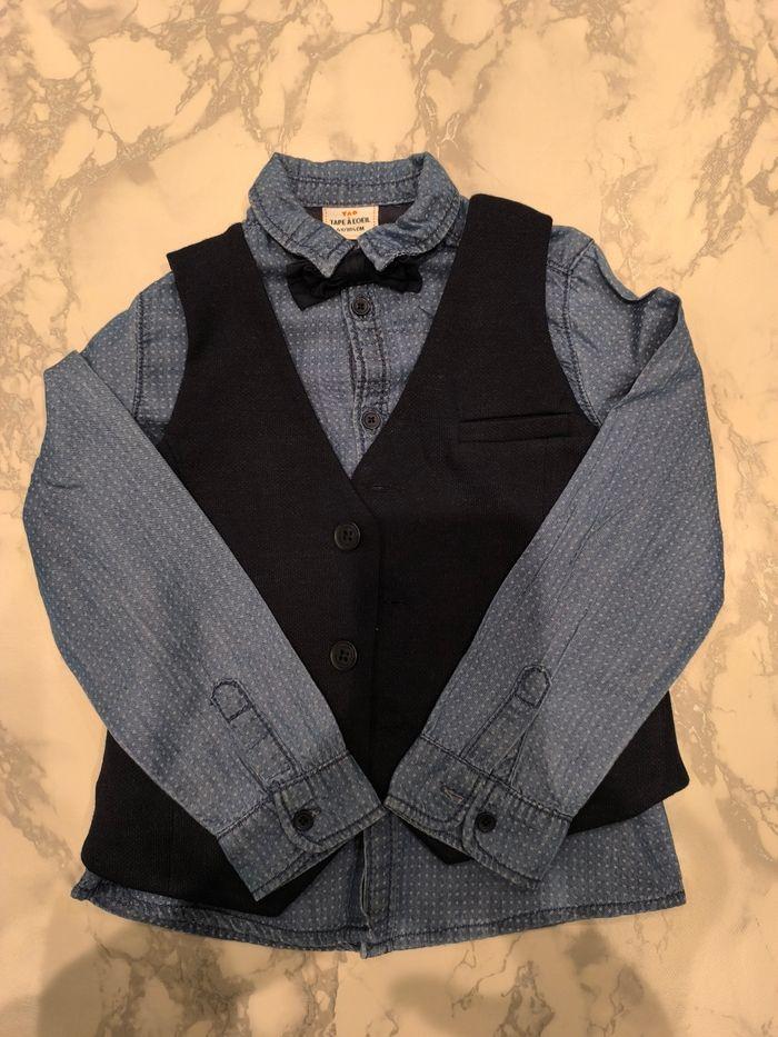 Chemises et blazer garçon taille 4 ans - photo numéro 1