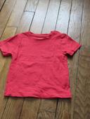 Tee shirt manches courtes rouge