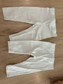 Lot de deux legging blanc six mois bébé fille