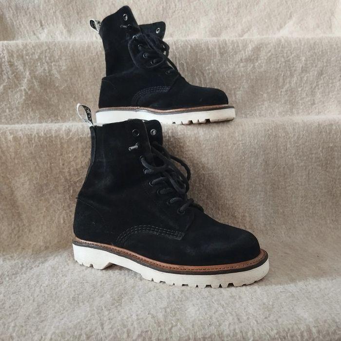 dr.martens pascal daim noir semelles blanches taille 37 - photo numéro 9