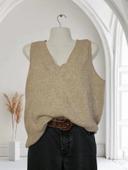 Pull sans manches beige - col en V - VILA