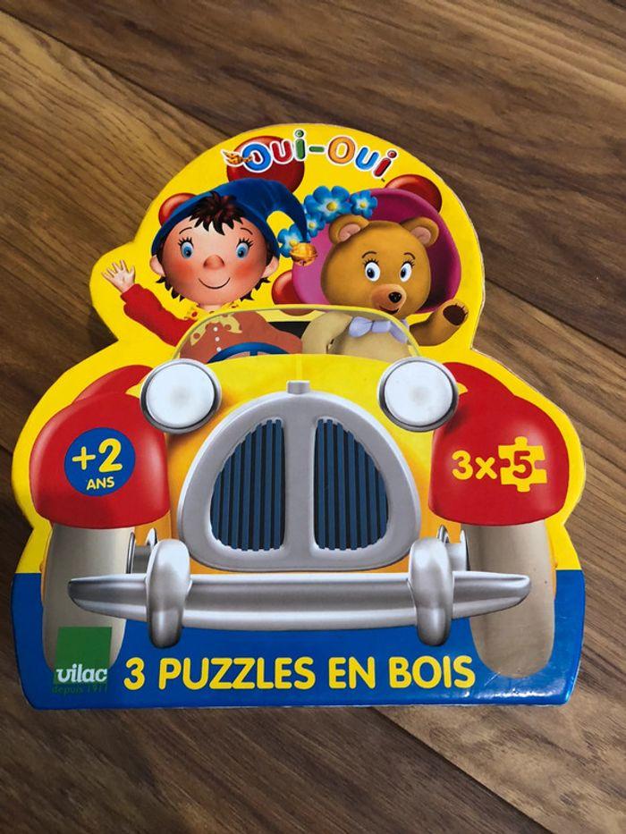 3 puzzle en bois oui-oui - photo numéro 1