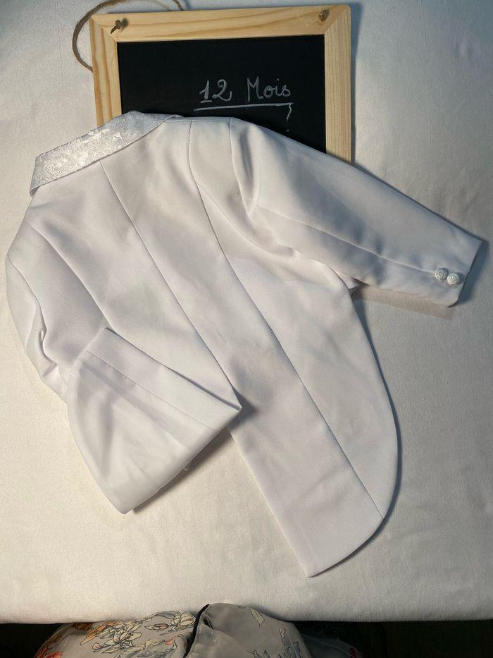 Veste smoking blanc 9-12 mois blanc - photo numéro 2