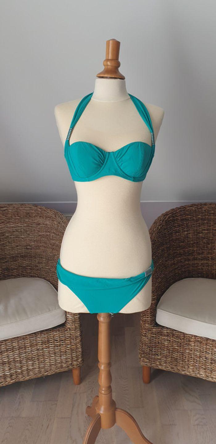 Maillot de bain 2 pièces vert d'eau Darjeeling 40-85C - photo numéro 1