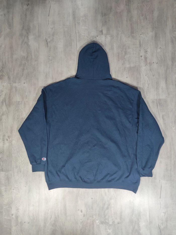 Veste à Capuche Full Zip Champion Bleu Marine Logo Brodé Blanc Taille 3XL Homme - photo numéro 7