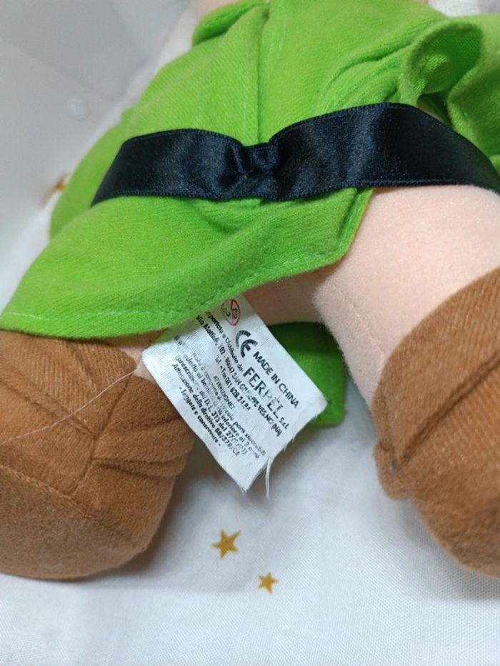 Peluche doudou Teddy snow white blanche Disney nains dwarf vert green ferpel happy joyeux - photo numéro 8