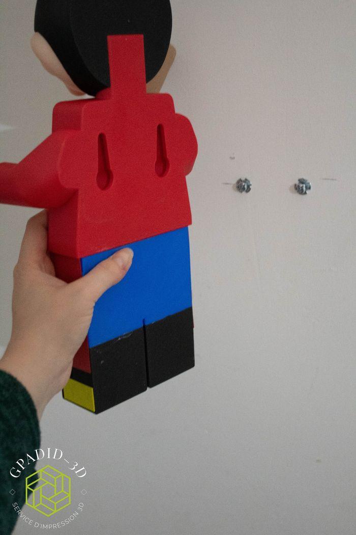 Dévidoir de papier toilette ou simple décoration murale dans un style Lego - photo numéro 8