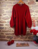 Robe pull en tricot rouge foncé Femme taille 54 marque Boohoo 🍬