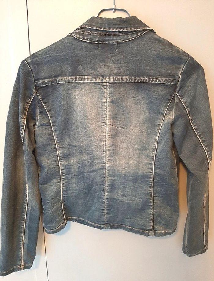 Veste en jean DDP bleu taille S - photo numéro 2