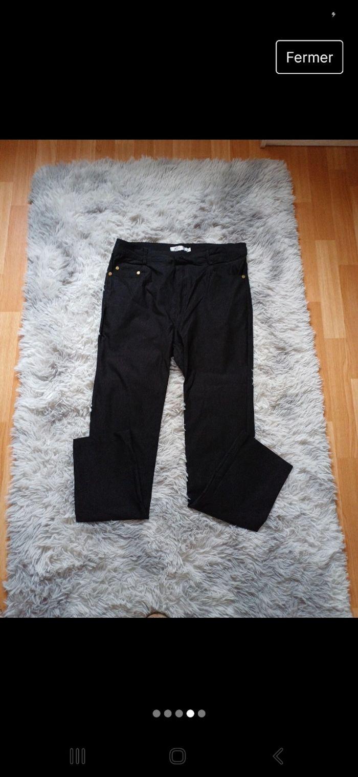 Pantalon uni noir neuf - photo numéro 3