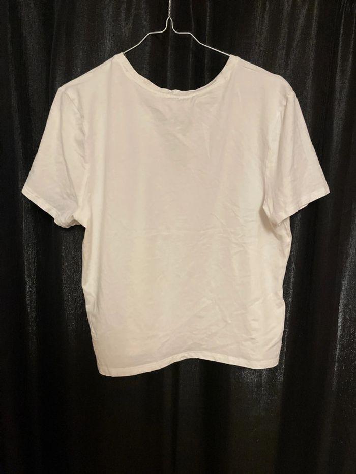 T-shirt blanc H&M court Xl - photo numéro 2