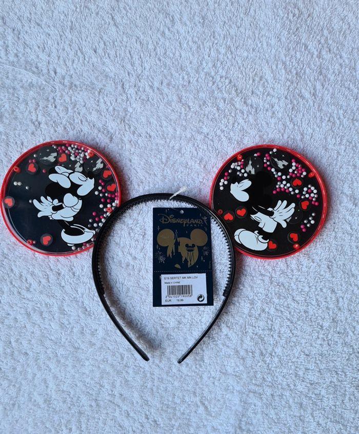 Serre-tête oreilles de Minnie et Mickey in love neuf - photo numéro 1