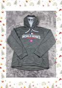 👕 Sweat à capuche Veste University Rare Vintage y2k 90s 2000s World Series Gris Taille S 👕