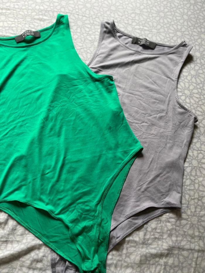 Lot body primark vert et gris - photo numéro 2