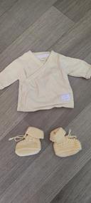 Gilet et chaussons naissance