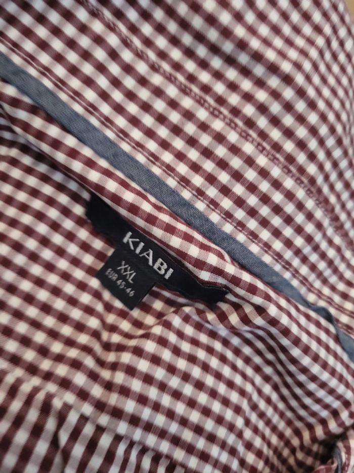 Chemise neuve juste lavée xxl bordeaux et blanche - photo numéro 2