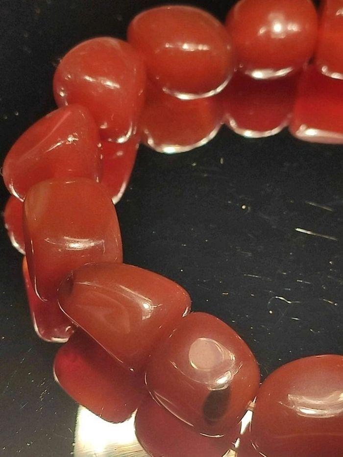 Bracelet agates rouge - photo numéro 3