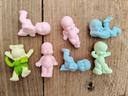 Lot de 7 figurines babies vintages - pastel