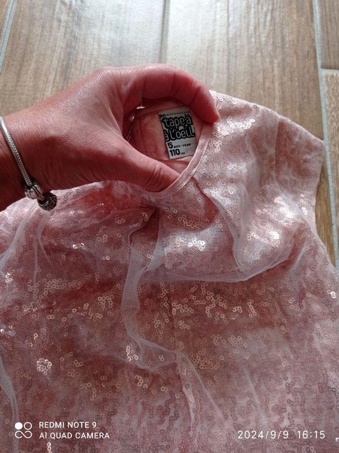 Robe fête cérémonie rose à sequins et tulle Tape a l'oeil 5 ans - photo numéro 2