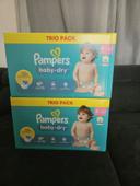 Lot de 2 paquets de couches Pampers Baby Dry Taille 4