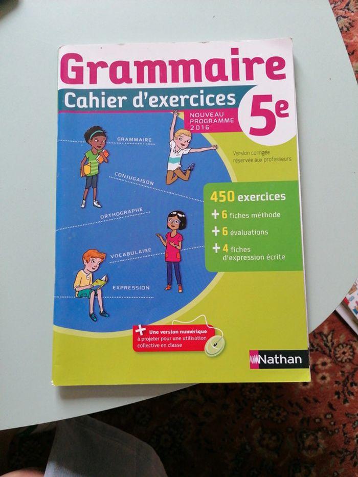 Cahier d'exercices grammaire 5e - photo numéro 1