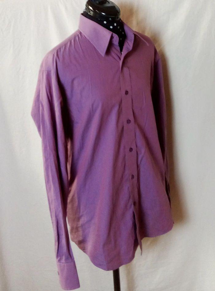 Chemise manches longues lila Olly Gan taille 3 ou L - photo numéro 2