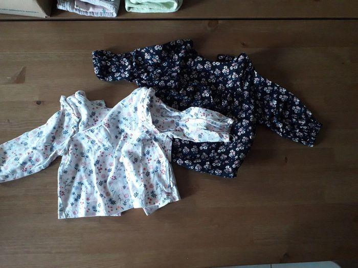 Lots 2 blouse fleuries 3 mois - photo numéro 1