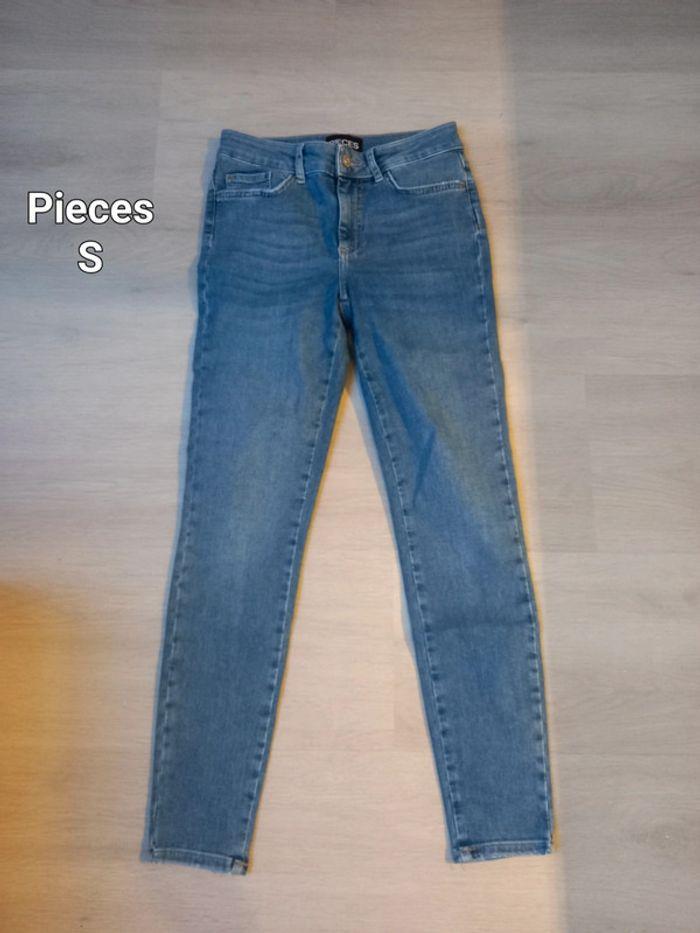 Pantalon en jeans Pieces taille S - photo numéro 1