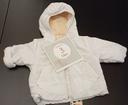 Manteau imperméable blanc crème et abricot - Premaman - 3 mois