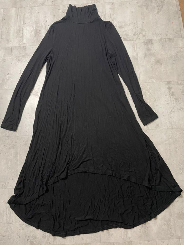 Robe longue col roulé noir - photo numéro 1