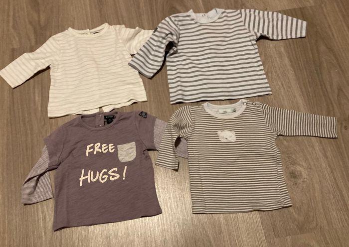 Lot de 4 tshirt a manches longues