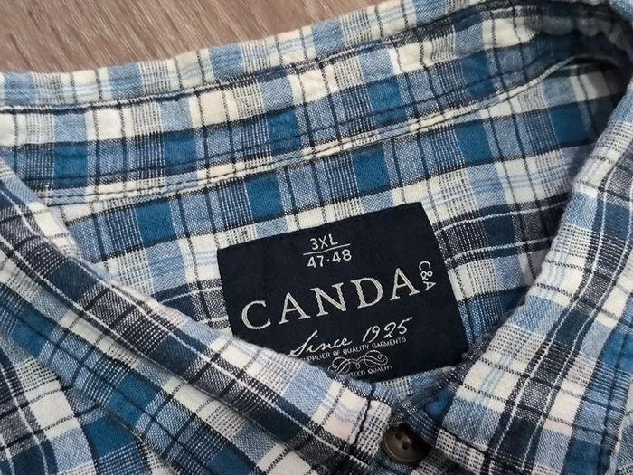 C&A canda 3xl 47-48 chemise à carreaux bleus manches courtes - photo numéro 5