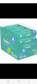 12 paquets de 52 lingettes pampers fresh Clean neuf