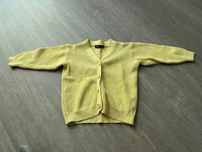 Gilet style cardigan jaune pâle 2-3 ans TEX - photo numéro 1