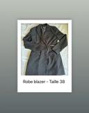 Robe blazer noire Stradivarius