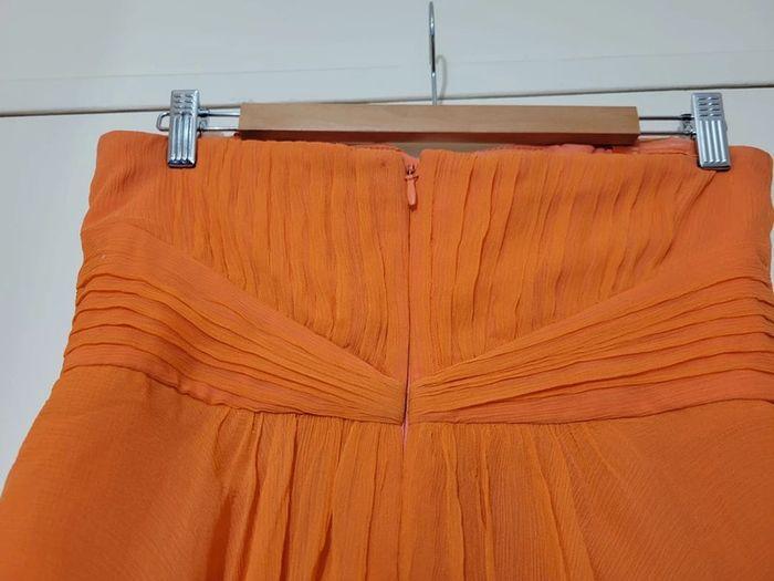 robe de soiree en soie BCBGMaxazria orange taille M - photo numéro 4