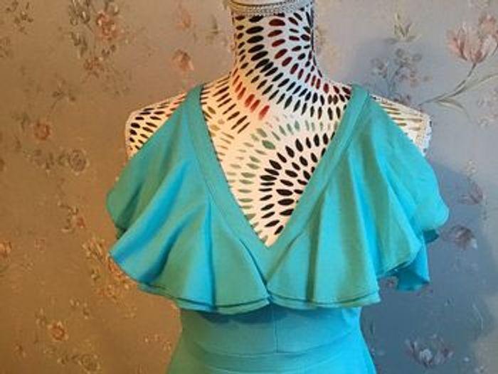 Robe été turquoise taille 38 - photo numéro 4