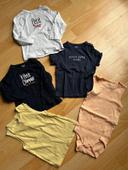 Lot de t-shirt/body/marcel Kiabi taille 18 m