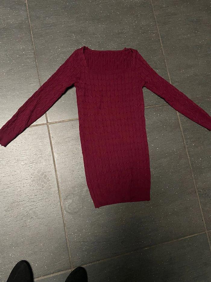 Pull long / robe pull S comme neuf shein bordeaux - photo numéro 1